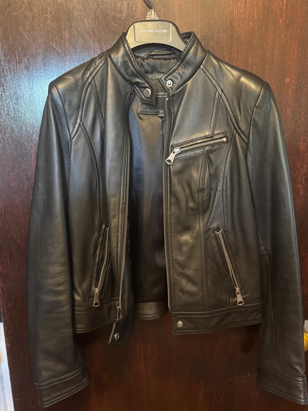 Black womens leather jacket